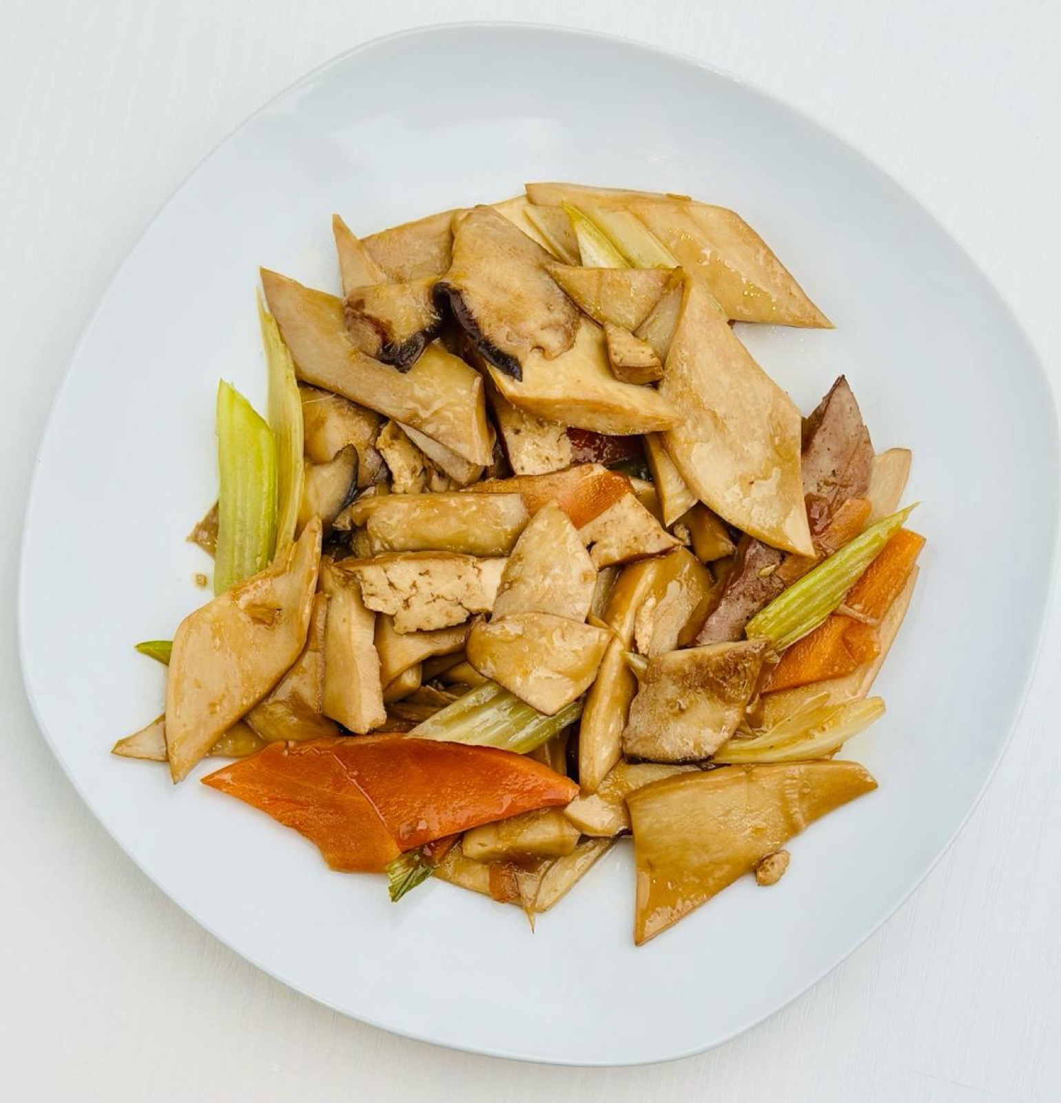 Tofu & King Oyster Tofu with king oyster mushrooms